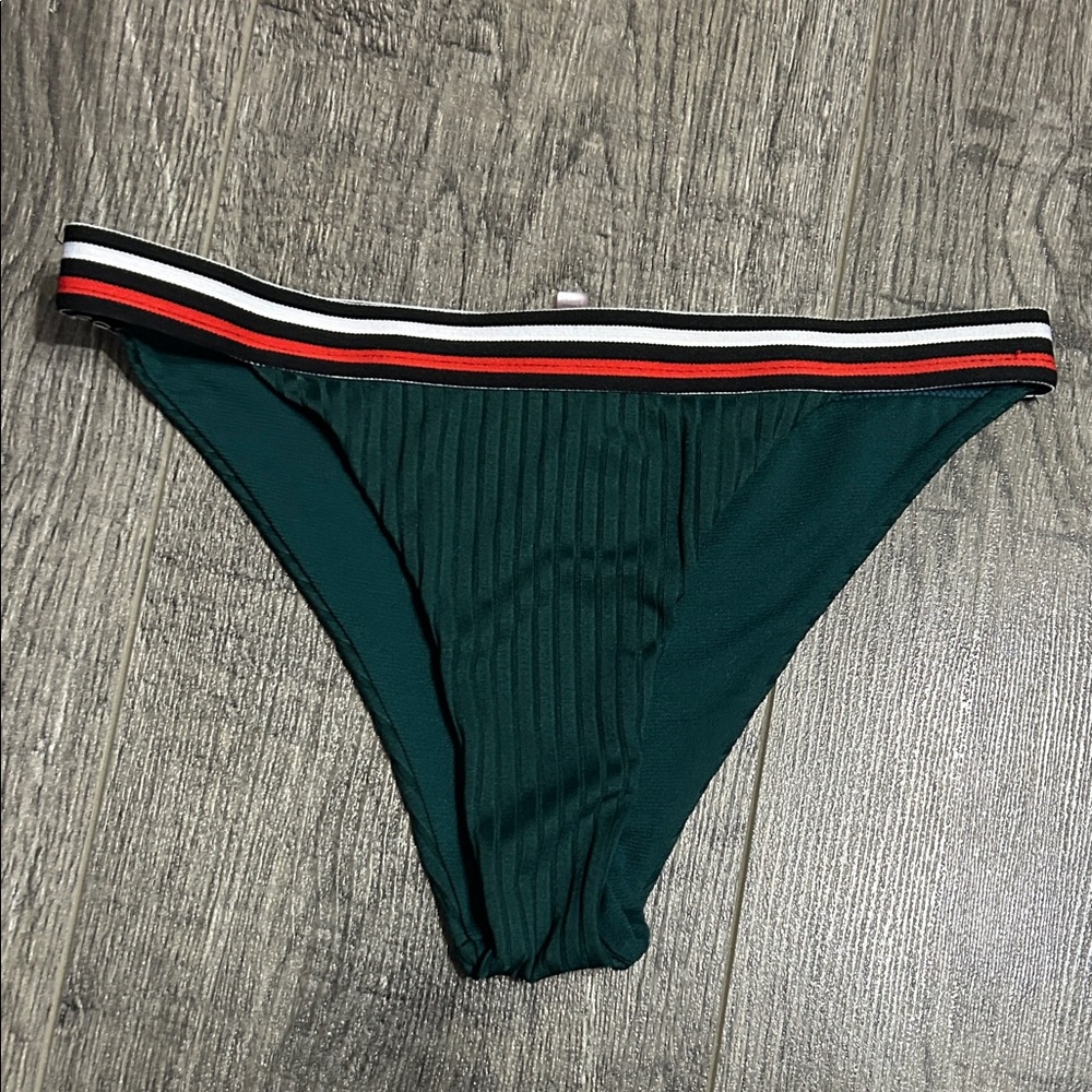 Ardene Green Bikini Bottom with Striped Waistband